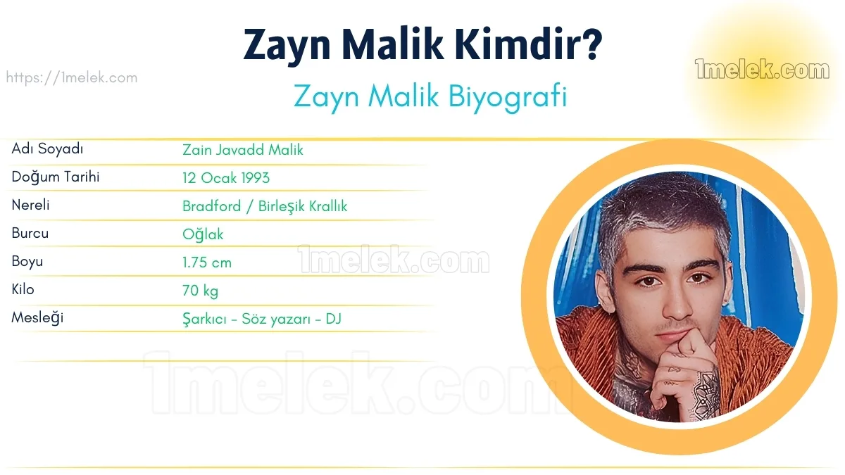 Zayn Malik Boyu, Kilosu, Yaşı, Biyografisi