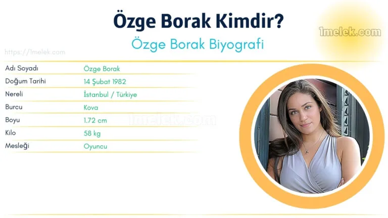 ozge borak kilo boyu kac nereli kac yasinda esi kimdir