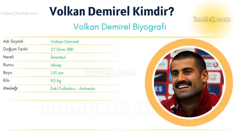 volkan demirel kac kilo boyu kac nereli kac yasinda esi kimdir
