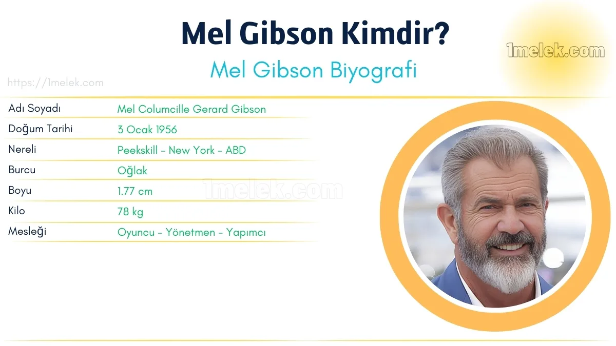 mel gibson kac kilo boyu kac nereli kac yasinda esi kimdir