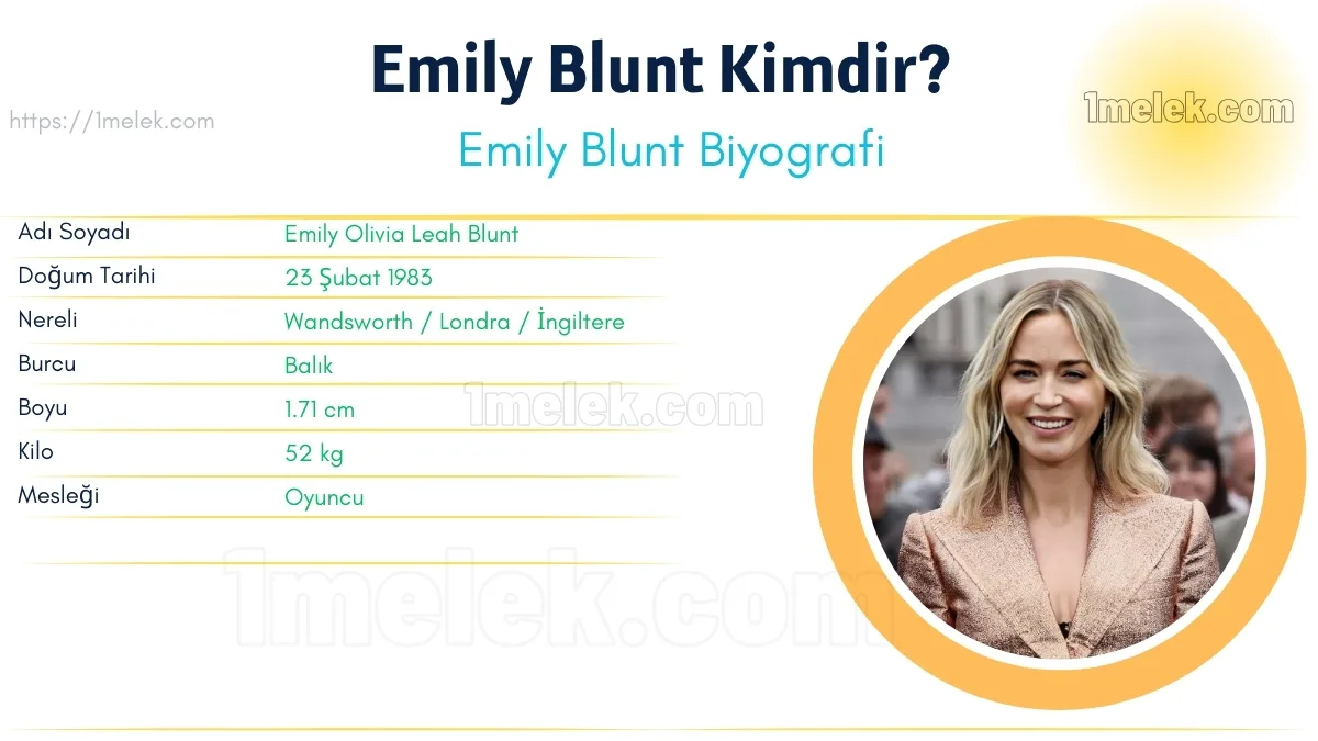 emily blunt kac kilo boyu kac nereli kac yasinda esi kimdir
