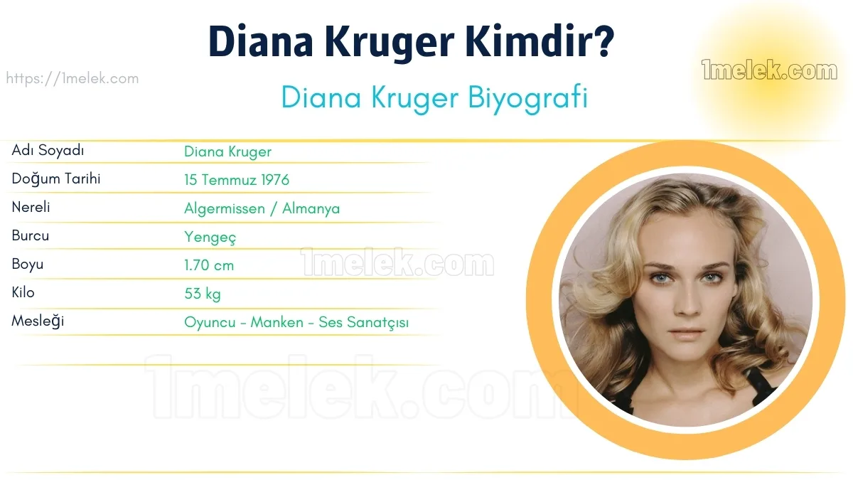 Diana Kruger – Kaç Kilo, Boyu Kaç, Nereli, Kaç Yaşında, Kimdir ?