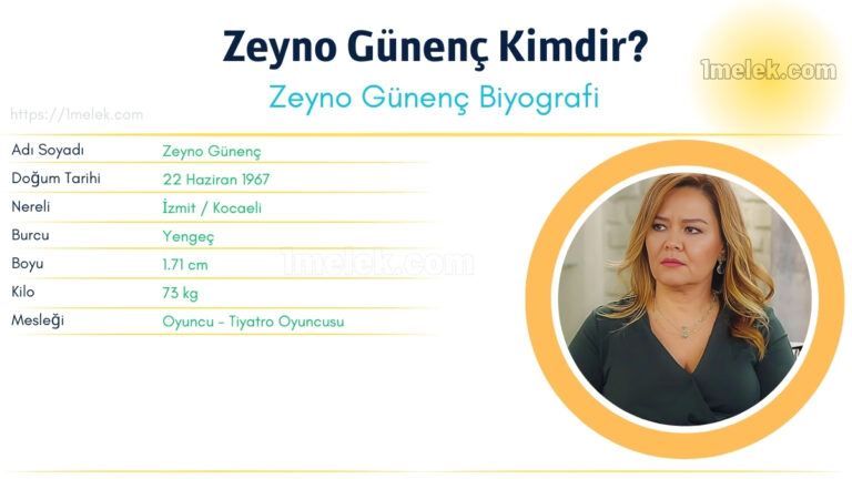 zeyno gunenc kilo boyu kac nereli kac yasinda esi kimdir