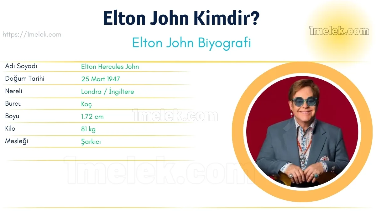 Elton John – Kaç Kilo, Boyu Kaç, Nereli, Kaç Yaşında, Kimdir ?