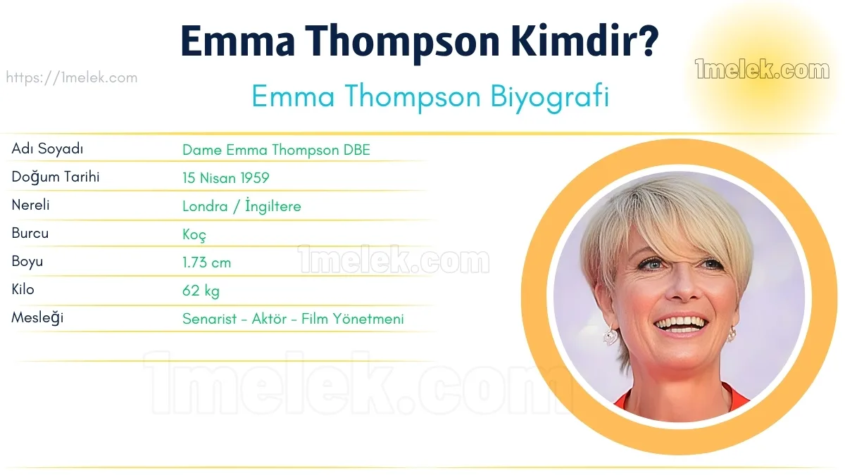 Emma Thompson – Kaç Kilo, Boyu Kaç, Nereli, Kaç Yaşında, Kimdir ?