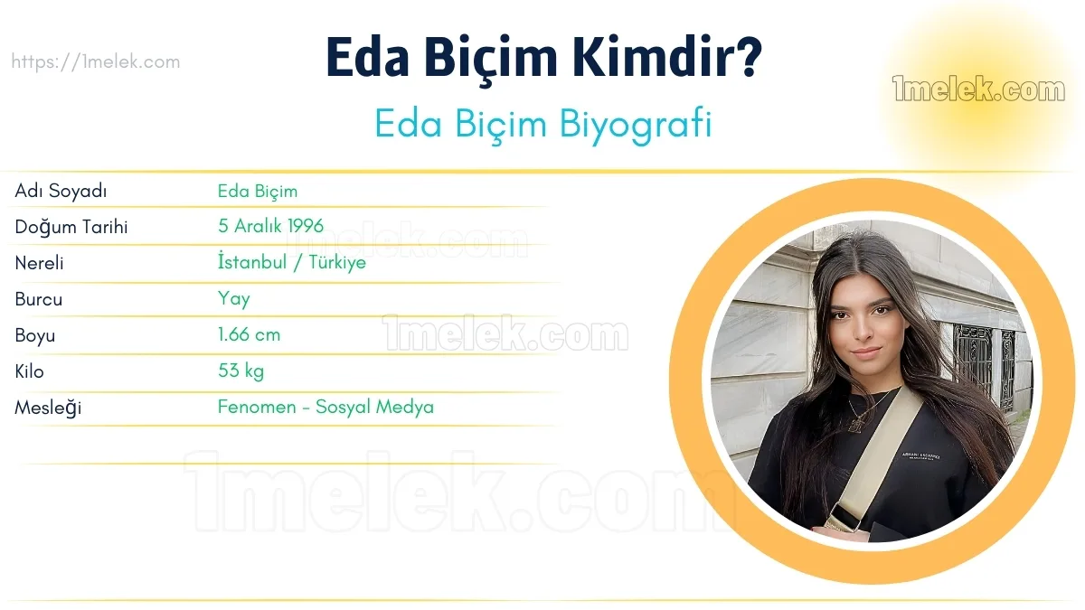 Eda Biçim – Boyu, Kilosu, Yaşı, Eşi ve Biyografisi