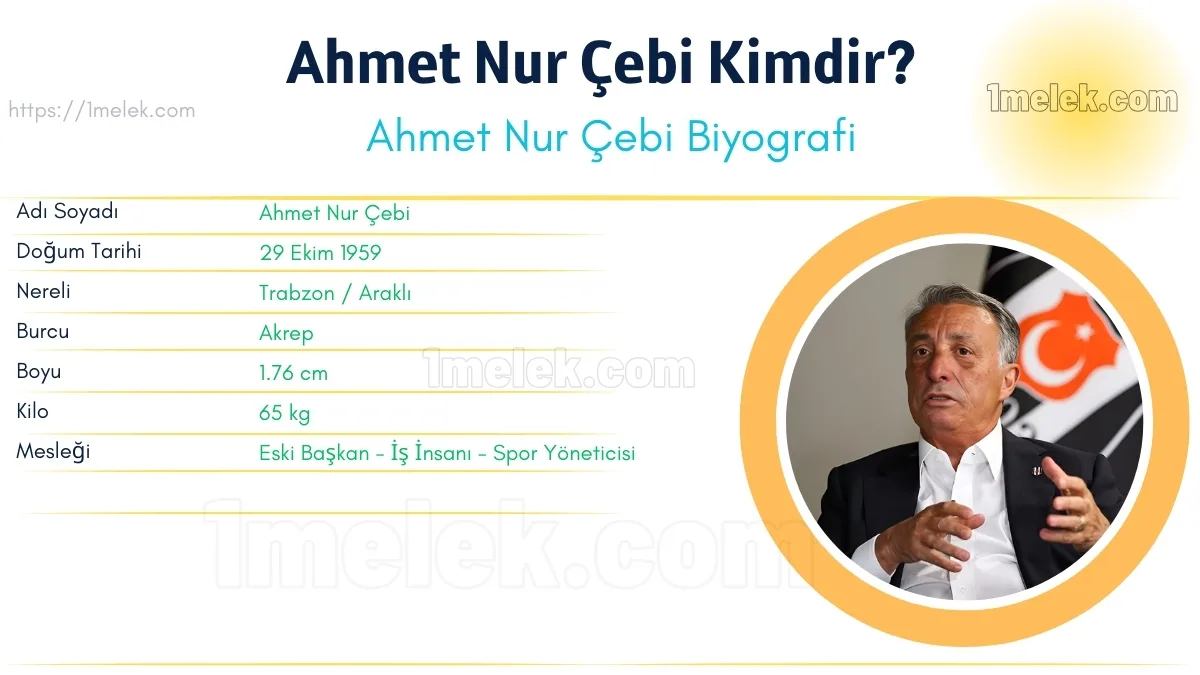 Ahmet Nur Çebi: Boyu, Kilosu, Yaşı, Eşi ve Biyografisi