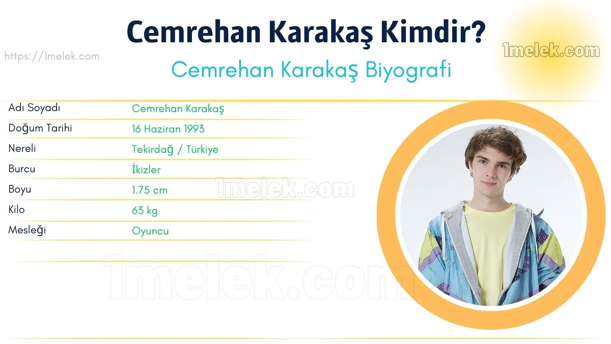 Cemrehan Karakaş: Boyu, Kilosu, Yaşı, Eşi ve Biyografisi