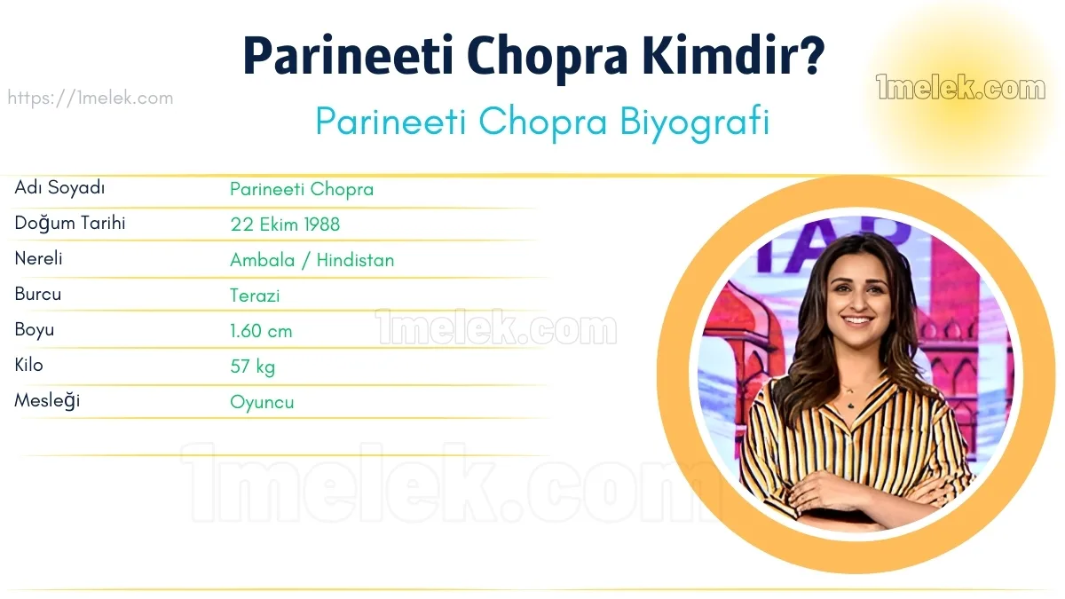 Parineeti Chopra: Boyu, Kilosu, Yaşı, Eşi ve Biyografisi