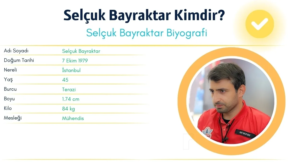 selcuk bayraktar kac kilo boyu kac nereli kac yasinda esi kimdir