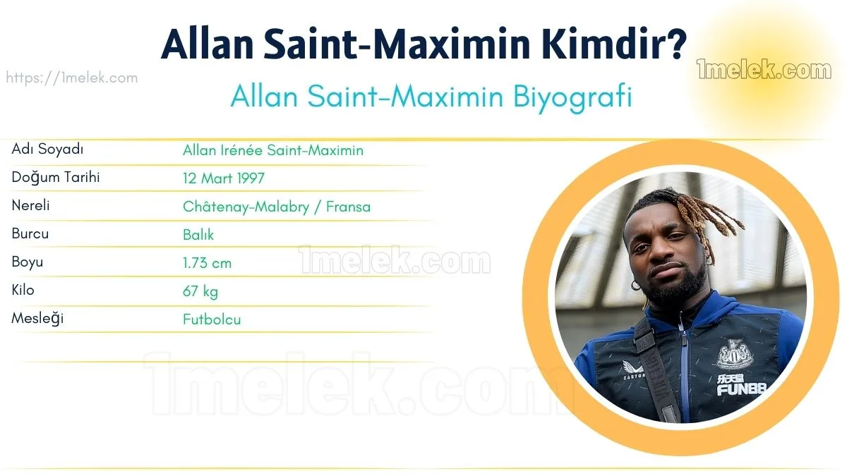 Allan Saint-Maximin: Boyu, Kilosu, Yaşı, Eşi ve Biyografisi