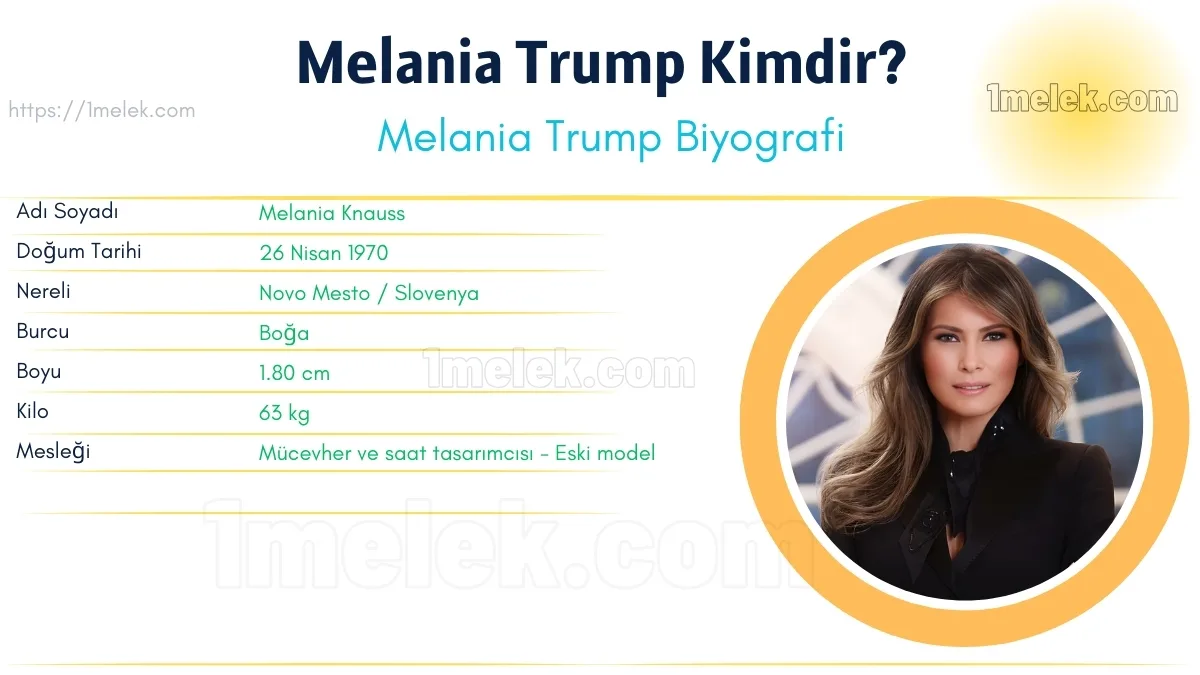 Melania Trump: Boyu, Kilosu, Yaşı, Eşi ve Biyografisi