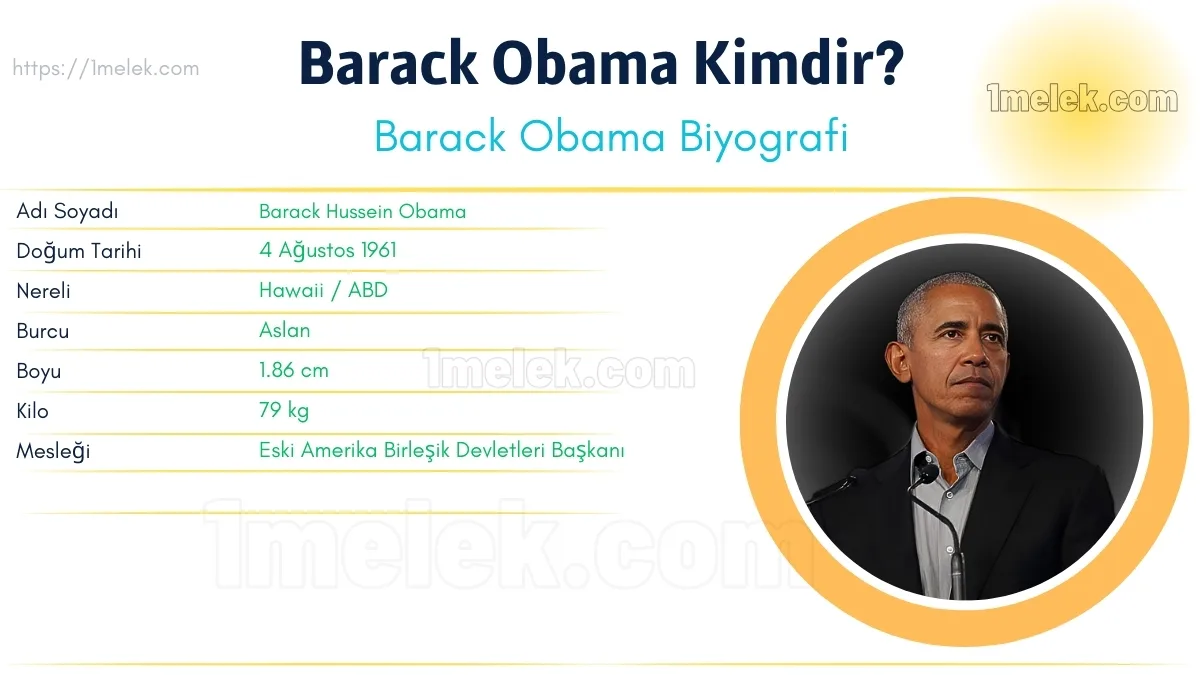 Barack Obama: Boyu, Kilosu, Yaşı, Eşi ve Biyografisi