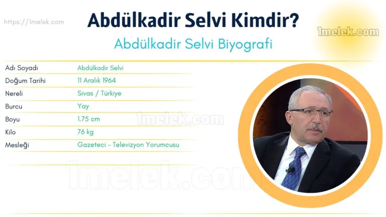 Abdulkadir Selvi kimdir kac kilo boyu kac nereli kac yasinda esi kimdir