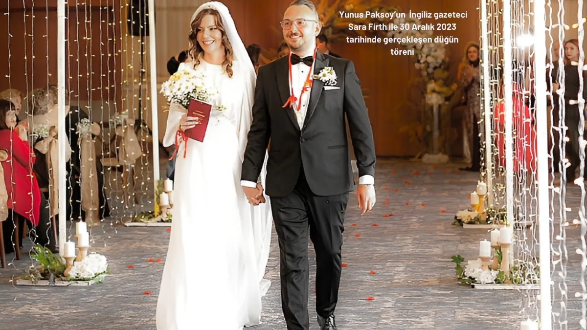 Yunus Paksoy&rsquo;un &ouml;zel hayatı da ilgi odağı olmaya devam ediyor. İngiliz gazeteci Sara Firth ile 30 Aralık 2023 tarihinde ger&ccedil;ekleşen d&uuml;ğ&uuml;n t&ouml;reni