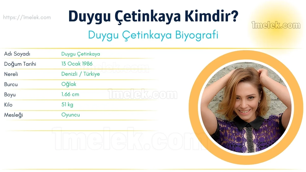 Duygu Çetinkaya – Boyu, Kilosu, Yaşı, Eşi ve Biyografisi