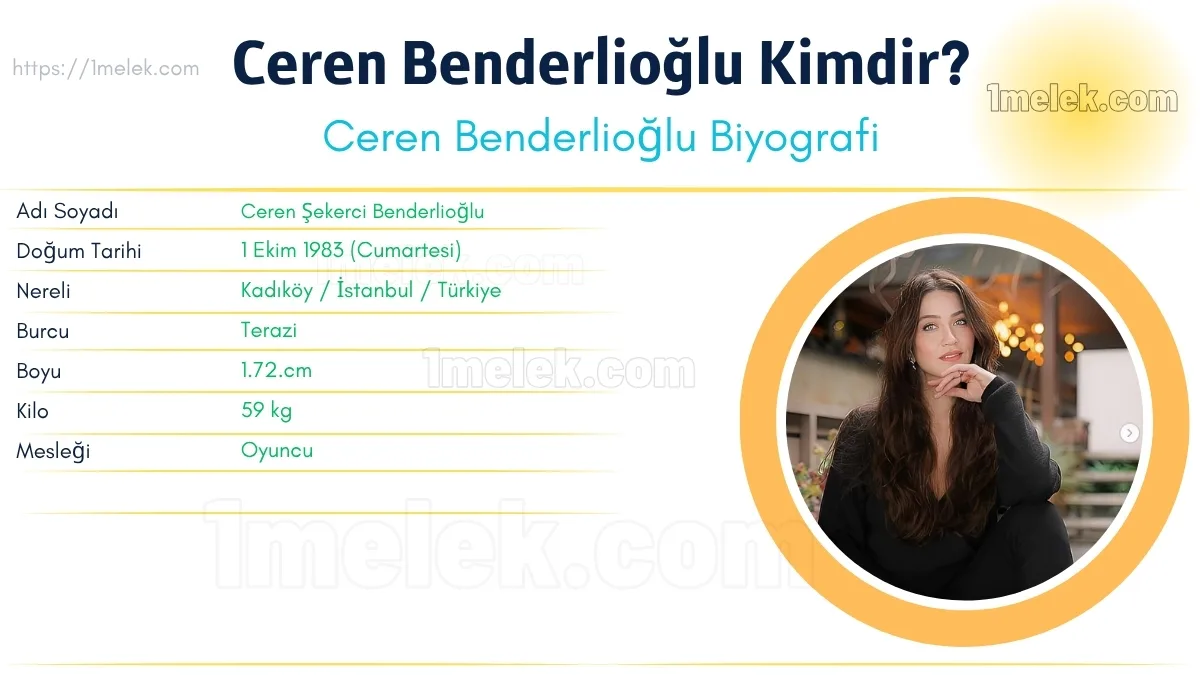 Ceren Benderlioğlu – Kaç Kilo, Boyu Kaç, Nereli, Kaç Yaşında, Eşi Kimdir?